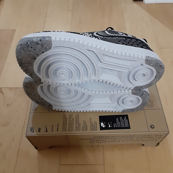 Nike air force 1 flyknit crater size 11 black white oreo men's new - Picture 9 of 10